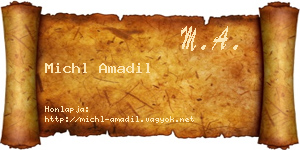 Michl Amadil névjegykártya